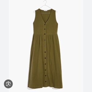 Madewell lightspun gauze midi dress